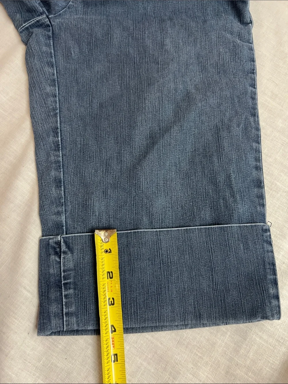🌞 Gap Vintage 90s y2k Blue Denim Bermuda Shorts with a big cuff women size 12